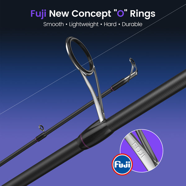 Spinning Rod, Medium Light/Fast Action/1-Piece Fishing Pole, 24 Ton Toray  Graphite, Freshwater & Saltwater, Ultra-Light Fishing Rod for Bass
